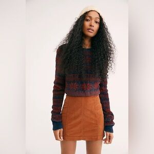 Free People Modern Femme Corduroy Mini Skirt